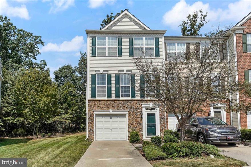 Wonderful opportunity to rent in Longford Crossing. Beautiful end unit with gorgeous hardwood floors features 3 bedrooms, 2.5 baths.  The bump out option in the kitchen and on the lower level provides the  larger kitchen and lower-level bonus room.  The main level has a nice floorplan with a large combo living room and dining room with side bay window. The eat in kitchen features plenty of cabinets and counter space, a convenient pantry and access to the deck. The property backs to the woods, offers a large deck and lower-level patio. A renter's delight!