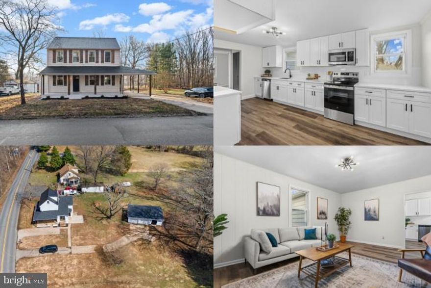 One-of-a-kind country property on the outskirts of town, yet close to all amenities. This property features 1.6 acres and a large detached three-car shop/garage. The interior offers premium finishes, including a new kitchen with white shaker soft-close cabinetry, quartz countertops, subway tile backsplash, and new stainless steel appliances. Additional features include tile-surround tubs and showers, recessed lighting, a wood-burning fireplace (sold as-is), and a finished lower-level family room. This is a must-see property!