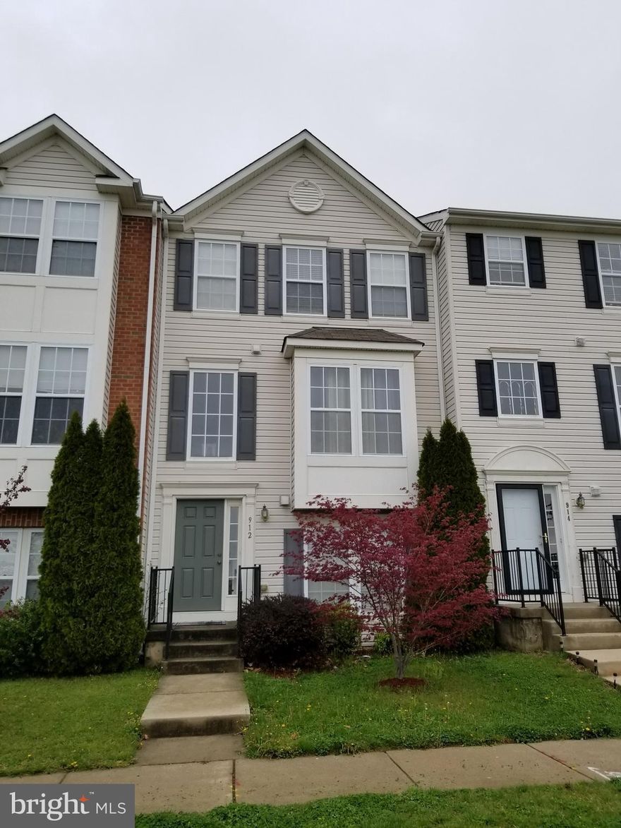 Beautiful 2 car garage townhome in Baltimore area with an affordable sales price. Front of home is open to sunshine and is bright! Unique extra guest room on the first floor with full bath. One owner since newly built by Ryan  Homes. Schedule online - see showing information.