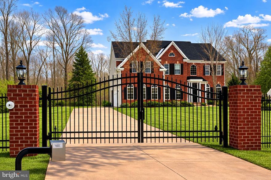 Welcome to a rare, one-of-a-kind luxury estate in the highly sought-after Timber Highlands, set on over 2 private acres and featuring more than $300,000 in custom upgrades, and no HOA. 
This exceptional property offers the perfect blend of privacy, technology, and resort-style living, just minutes from National Harbor, Washington, DC, and Northern Virginia. 
From the moment you arrive, the automatic gated entry with call box, extended driveway, and three-car garage create a grand first impression. A state-of-the-art smart security system with automated lighting and 12 strategically placed cameras—3 interior and 9 exterior—provides seamless control and enhanced peace of mind.
Inside, the home showcases a dramatic custom stone accent wall with architectural cutouts, soaring ceilings, elegant coffered ceilings in the family room, and modern BioBlaze bio-ethanol fireplaces that elevate the home’s sophisticated design.
 The open-concept layout flows seamlessly into the gourmet kitchen and entertainment spaces, including a sleek wet bar with glass cabinetry and mirrored backsplash, ideal for hosting and gathering. 
Designed for comfort and convenience, the home is equipped with a Generac whole-home generator with automatic outage detection and restoration, a full smart security system with automation and twelve cameras (three indoor and nine outdoor), outdoor landscape lighting, and an inground sprinkler system for both front and backyard.
 Huge finished basement includes a wet bar, private home theater features a 120-inch screen, projector, and surround sound for a true cinematic experience, while the glass-enclosed home gym with mirrored walls offers a stylish, motivating environment for daily workouts. The Pool table conveys!! 
The expansive primary suite serves as a private retreat with spa-like finishes and custom closets for clothing and shoes provide a touch of upscale luxury living. While secondary bedrooms are generously sized for family, guests, or home offices. 
The outdoor living experience is equally impressive, featuring a fully fenced yard, storage shed, custom outdoor sports court for basketball and soccer, and beautifully landscaped grounds across more than two acres, perfect for entertaining, recreation, and relaxation. 
Additional highlights include new roof,  two EV chargers in the 3 car garage (Tesla and GE), full irrigation, automated lighting, and abundant parking space for guests. This home offers a rare opportunity to own a gated, technology-driven luxury residence that combines comfort, security, and lifestyle in one extraordinary setting. Schedule your private tour today—homes of this caliber are truly a rare find.