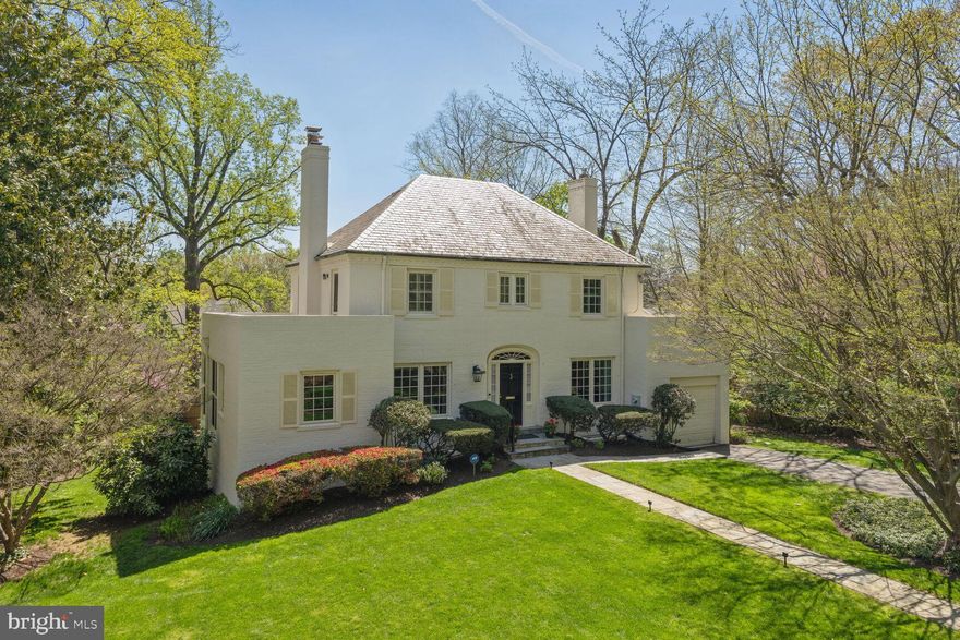 This home  has been impeccably maintained and renovated to keep the charm of the 40's.  Move right in to this  very special home, sited on a 14,944 square foot lot, and  designed to provide a perfect blend of casual living with sophisticated lifestyle.   Enjoy the fabulous curb appeal in the sought after neighborhood of Bradley Woods.  This "close in" location has convenience to major highways, public transportation, shopping, metro, restaurants and all the best Bethesda has to offer! Enjoy the well landscaped rear yard from either of two porches.  One porch is screened and just perfect to curl up with a book and the other is large for entertaining  and  dining al fresco.  One can also dine in the large separate dining room or in the light filled table spaced gourmet kitchen with walls of glass and views of the sylvan setting.  The kitchen is complete with sitting area and opens to porch.  Just a few of the many other special features are foyer entry, two fireplaces, attached garage, large storage room,  family room, bedroom with garden view, and full bath on the lower level.  Truly a special home!