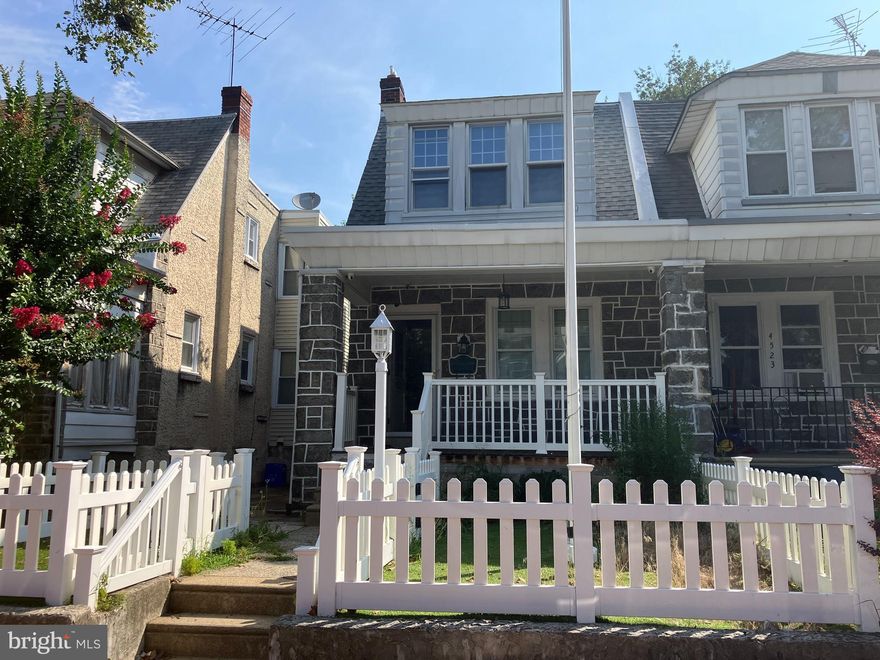 Schedule your showing today for this large 2 bedroom home on a quiet block in popular Northeast Philadelphia! This home boasts a large front porch with trex (or similar product) decking to enjoy the cool evenings this Fall. Inside, you will find a nice sized living room,  dining room, and a galley kitchen. The newer kitchen is very modern and located just beyond is a huge room with shelving that could make a very large pantry with loads of storage, use as a mudroom, or even use as both! This leads out to a small deck, overlooking the yard, which also contains a storage shed. The basement is partial finished with newer washer/dryer set, and some work spaces, perfect for various hobbies. Up on the second floor, you will find 2 bedrooms and the bathroom.  The main bedroom was originally 2 bedrooms. Currently it is configured as a huge bedroom with built in closets and a built in desk for hobbies or work from home space. The second bedroom is also a very nice size with a large closet

It should be noted that while this home is currently configured with 2 bedrooms, it was originally a 3 bedroom home.  . Keep things as is or convert this back into a 3 bedroom.

This is an as-is sale. Seller will make no repairs. Inspections for informational purposes only. Buyer pays both sides of transfer tax.