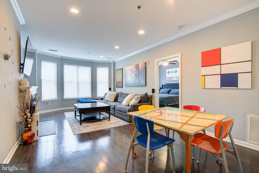 Discover the charm of this beautifully renovated 2-bedroom, 2-bathroom condo in the heart of Reston, steps away from Reston Town Center and in the desirable Stratford Park community. Thoughtfully renovated in 2017, this home seamlessly blends modern comfort with inviting warmth. The open floor plan creates a spacious atmosphere, perfect for both relaxation and entertaining. Step into the heart of the home, where the galley kitchen features high-end sleek stainless steel appliances, including a self-cleaning oven, built-in microwave, and dishwasher, making meal prep a breeze. Enjoy your morning coffee in the cozy breakfast area, or unwind in the combination dining/living space, enhanced by a charming gas fireplace that adds a touch of elegance. The master suite boasts a walk-in closet with additional storage and a private bathroom featuring a soaking tub shower combo, ensuring convenience and comfort. Additional features include a Phillips smart home lighting system, ceiling fans, window treatments, and a sprinkler system for peace of mind. This condo offers the luxury of in-unit laundry with a stacked washer and dryer, plus two additional storage units and secure underground assigned parking. The community amenities are exceptional, featuring a clubhouse, fitness center, and a refreshing outdoor pool, perfect for those warm summer days. With easy access to major commuting routes, the walkability of Reston, Reston Town Center restaurants, shopping, grocery stores, and a vibrant community atmosphere, this home is not just a place to live, but a place to thrive. Experience the perfect blend of comfort and convenience in Stratford Park—your new home awaits!
Updates Include:  2024: Philips Hue Smarthub lighting system,  2021 - New Flooring,  2022 - Master Bath Renovation, 2019 - All New Stainless Steel Appliances, New Washer & Dryer  2017 -  HVAC, Hot Water Heater, Humidifier, Paint throughout, Painted Kitchen, Shades Cabinets