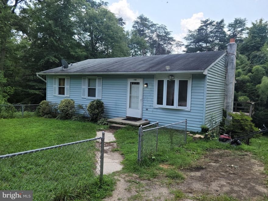 Rare opportunity to own a home on a super private lot in Millersville. Home is in need of repairs and rehab, but sits on a 2 acre lot at the end of a private driveway. Seclusion and nature await! Desirable rancher with a walk out basement backing to a heavily wooded lot. 3 bedrooms and 1 bath upstairs, and the potential to install a full bathroom in the basement.   Ideal location with close proximity to major highways.