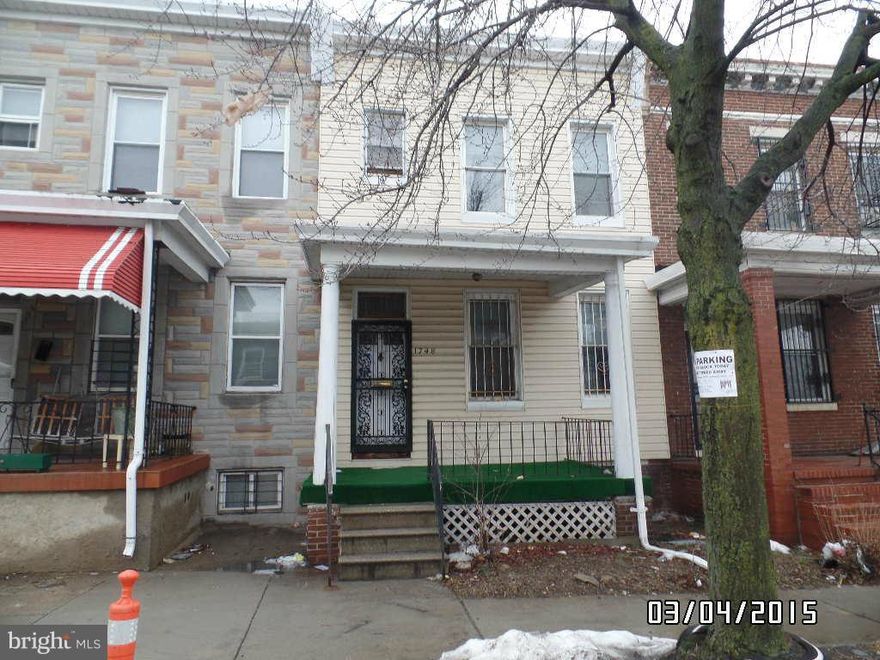 Wonderful chance to own this value priced home. Enjoy nice room sizes, carpeted floors, and ample rear yard. The front porch is perfect for warm weather outdoor living space. Use the basement as added storage or finish for more living space. A convenient location, just blocks from the park and a short drive to Downtown Baltimore!