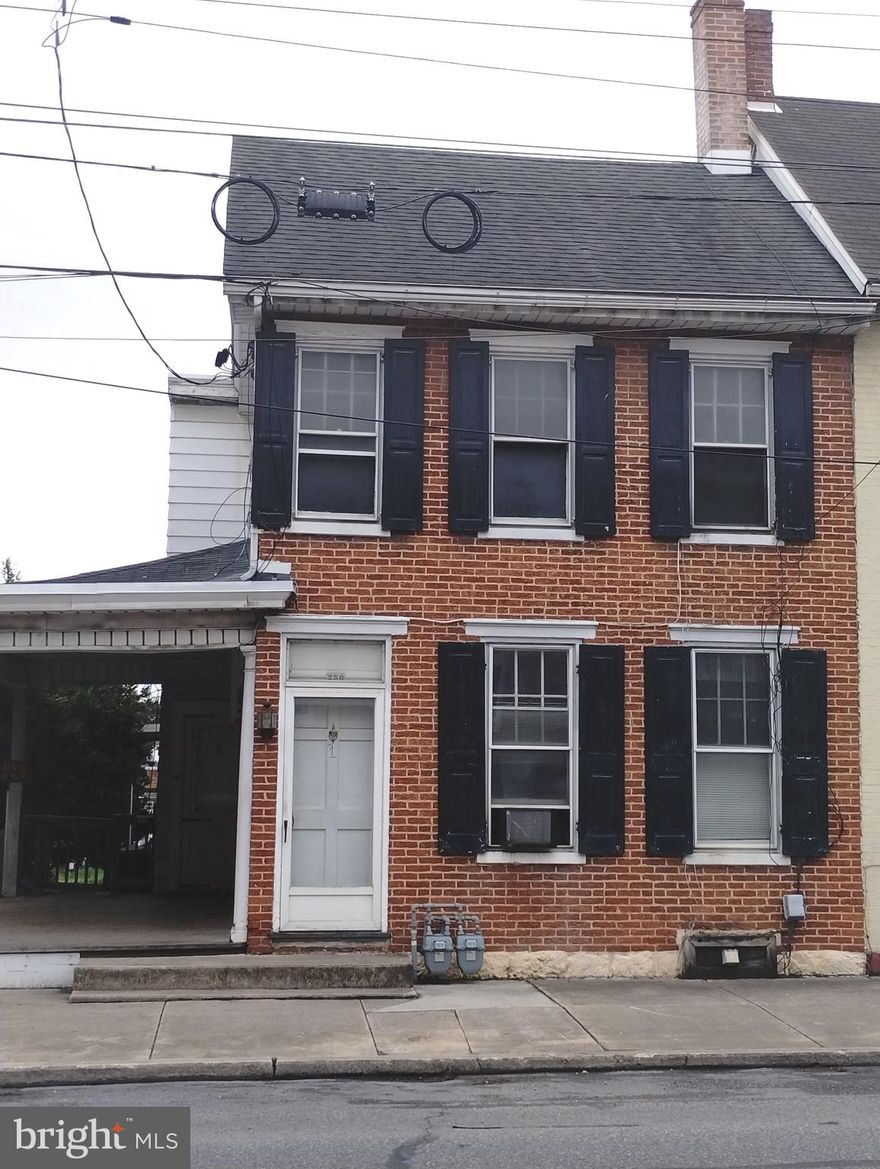 Investment opportunity! 2 unit over/under duplex in the Borough of Chambersburg. Long term tenants on first floor. Upstairs is vacant and has new flooring and other updates throughout. Off street parking and carport.