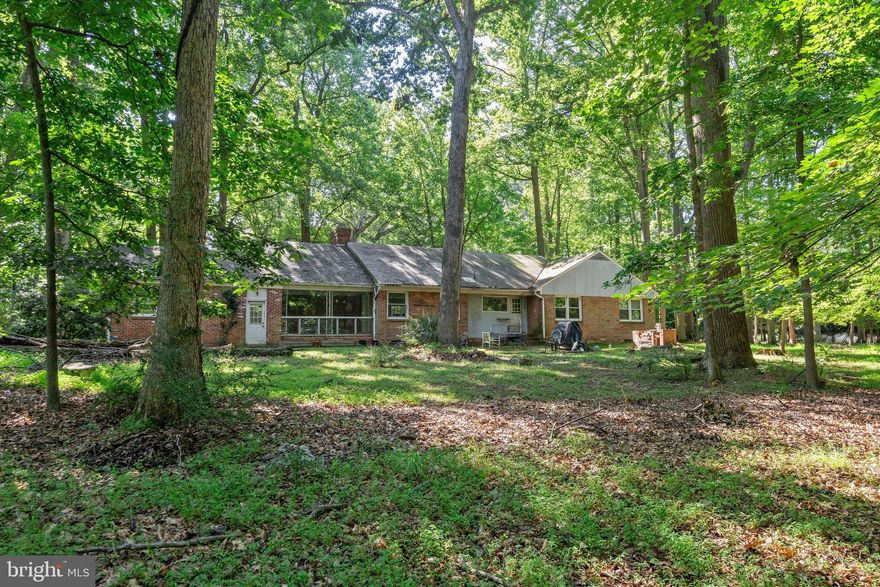 Ranch style home close to Potomac Village and all major thoroughfares yet on a secluded 3.37 acre, treed lot awaiting your personal touch.  Perfect spot for a total renovation to create your dream home or enjoy the existing the 2,434 sf main level with 4 bedrooms and 2.5 baths and another 2,434 sf partially finished basement for a total of 4,868 sf!  Very private street ending in a cul-de-sac. Potomac ES, Hoover MS & Churchill HS.  Proof of Funds and/or a verifiable lender letter required before showings. Will need 2-3 days notice to arrange showing appointments.  Thank you!