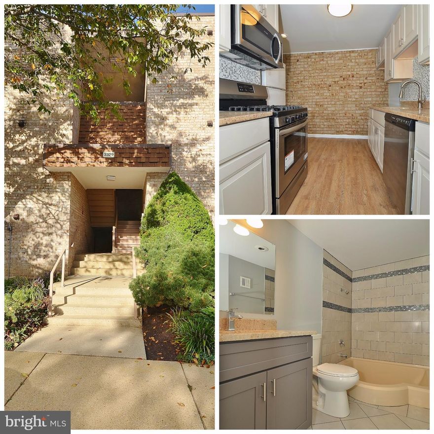 Renovated condo! Beautiful brand new  Kitchen cabinets,  SS appliances, granite  top, eat-in KT & separate dining area. Fresh Paint, new upgraded Carpet, New flooring, Condo fee includes all utilities and community pool! Convenient location, close to public transportation & shopping. National Harbor,  MGM Casino,  Andrews AFB,  & Metro. CASH/ CONV LOANS ONLY.