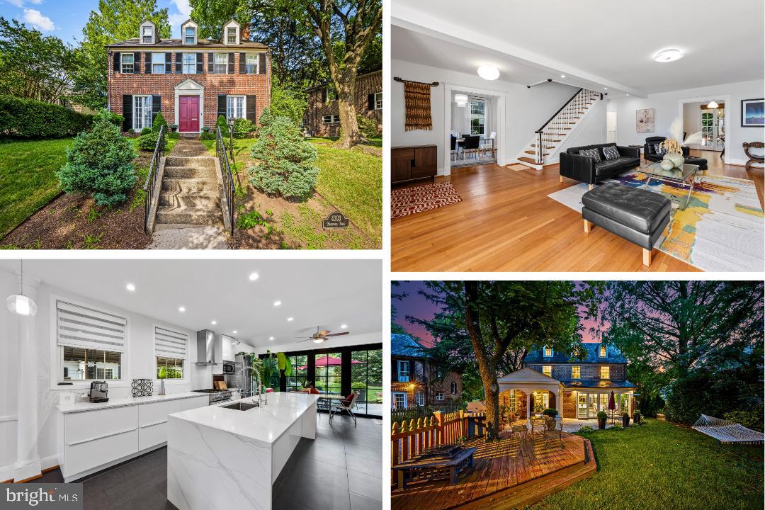 Classic All-Brick Colonial in the Heart of Guilford. Come visit this beautifully maintained, classic all-brick Colonial home located in the heart of Guilford. Offering five/six spacious bedrooms, three full baths, and a convenient main-level half bath, this home seamlessly blends timeless architecture with modern updates.
Step into a charming vestibule featuring a 15-pane front door, and take in the grand staircase that greets you upon entry. Gorgeous hardwood floors grace both the first and second levels. To the right, a large living room boasts an oversized wood-burning fireplace, perfect for cozy evenings. Adjacent to the living room is a sunlit office with French doors opening to the backyard—ideal for working from home or relaxing with a book. The formal dining area flows effortlessly into a stunning chef’s kitchen equipped with accordion-style glass doors that fully open to the backyard, creating the ultimate indoor-outdoor experience. This gourmet space features a waterfall-edge granite island and top-of-the-line appliances including a Thermador gas stove with custom hood and exhaust fan, a Liebherr refrigerator with ice maker, and a Bosch dishwasher. Upstairs, you'll find three to four bedrooms, including a Jack and Jill bath and a luxurious primary suite with an ensuite bath that includes a frameless glass shower and waterfall showerhead. The fourth room on this level is currently used as a convenient laundry room. The third level adds even more flexibility, with two additional bedrooms, a full bath, and extra storage space. Downstairs, the finished lower level offers luxury vinyl flooring, recessed lighting, and walk-out access to the backyard. There’s also a workshop area complete with shelving, a Rheem dual-zone A/C system, and an APEC water filtration system. Outside, the charm continues with a private patio enclosed by brick walls, arches, and columns—perfect for al fresco dining or entertaining. A private driveway leads to a detached two-car garage. Don’t miss this opportunity to own a truly special home in one of Baltimore’s most cherished neighborhoods. Schedule your private showing today!