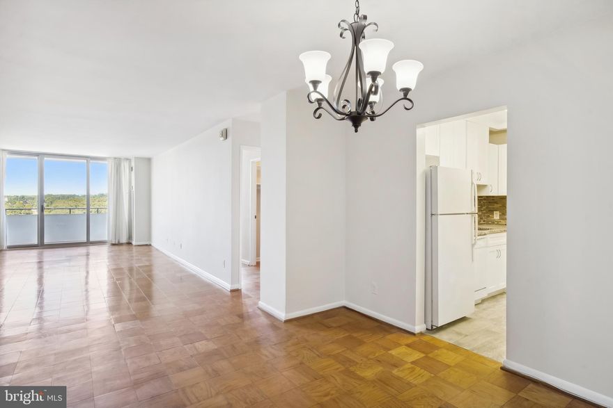 PRICE REDUCED, BRING AN OFFER
SUNDRENCHED, FRESHLY PAINTED AND POLISHED AND MOVE IN READY. 1507 IS 1040 SQUARE FEET AND FEATURES AN UPDATED  KITCHEN,   A VERY LARGE BEDROOM , A WALKIN CLOSET, AND A BALCONY TO ENJOY THE SPECTACULAR SUNSETS. EXTRA STORAGE AND A SEPARATELY DEEDED GARAGE PARKING SPACE ARE INCLUDED IN THE SALES PRICE. THE CONDO FEE INCLUDES ALL UTILITIES EXCEPT CABLE.   ALSO TO ENJOY,   ARE THE MANY AMENITIES OF THE BUILDING INCLUDING THE NEWLY DECORATED HALLWAYS, THE WONDERFUL HELPFUL FRIENDLY STAFF, AN OUTDOOR POOL, A WELL EQUIPPED GYM, A BEAUTIFUL GRASSY PROMENADE WITH PICNIC AREAS AND GRILL.S.  THE KENWOOD IS CONVENIENTLY LOCATED NEAR THE CAPITAL CRESCENT TRAIL,  GIANT,   WHOLEFOODS AND ABOUT A MILE FROM BOTH DOWNTOWN BETHESDA, FRIENDSHIP HEIGHTS AND THE METRO WITH THE BUS THAT STOPS RIGHT IN FRONT. GIVE THE FRONT DESK YOUR BUSINESS CARD AND REQUEST THE KEY.          OPEN HOUSE   10/16   1-3PM