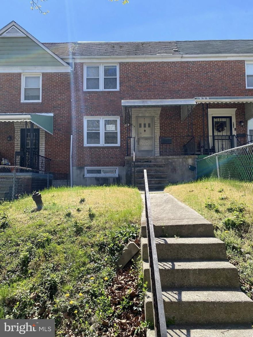 Well, here you might as well call yourself living in The Belvedere ! That’s right, this little off the radar community is a hidden gem for sure as it is situated literally walking distance from the intersection of York Road and Northern Parkway. The Belvedere market anyone? Even Towson is right up the street. A historical movie theater? We have that too.  Or you can jet straight down York Road to Station North and enjoy the arts community. Again, this is a cool little community up here surrounded by high dollar neighborhoods. You can squeeze into this one on a budget and still have enough left for a bottle of champagne at one of the many nearby restaurants. It’s a two bedroom, three level, interior brick townhome that doesn’t need a whole lot, and due to its common construction and size, this thing will be easier to maintain than a modern car. Plenty to like here, and it’s in just the right condition to finish out to your tastes. Buyer to determine if ground rent exists, seller will not redeem. Lot size and square footage estimated, buyer to verify all data.