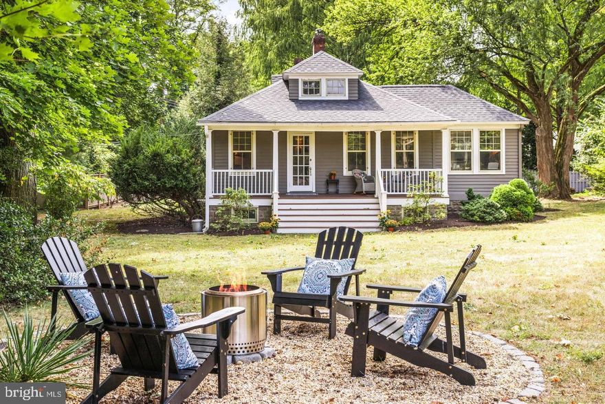 Welcome to Wickham Cottage!  Nestled along the historic Delaware River, this charming property has 2-3 bedrooms and is conveniently located. The kitchen features upgraded countertops, a walk-in pantry and an eat-in area for your everyday casual meals. The spacious and light-filled dining room has a built-in cabinet, hardwood floors and fireplace surround to add to the ambiance. The large family/living room runs the entire width of the home. Here you’ll find more hardwood floors, lots of windows and a wood burning fireplace with a heat insert that will easily heat the whole house. The living room gives you access to your private covered porch with views of your gardens, gazebo and fire pit. The two bedrooms are conveniently located away from the entertainment areas with a separating hallway, sharing an updated full bath. Attached through French doors in the living room you will find a bonus sunroom, perfect for use as an art studio, home office, yoga room or guest bedroom. A studio apartment sits above the massive two-car garage which you access by the covered breezeway. There you will find a  private space with another full bath and kitchenette, a great spot for an in-law, teen or au-pair suite. Located just 90 minutes to NYC, 20 minutes  to Princeton, 30 minutes to center city Philadelphia and just 15 minutes to Newtown.  The nearest train station is only 10 minutes away.