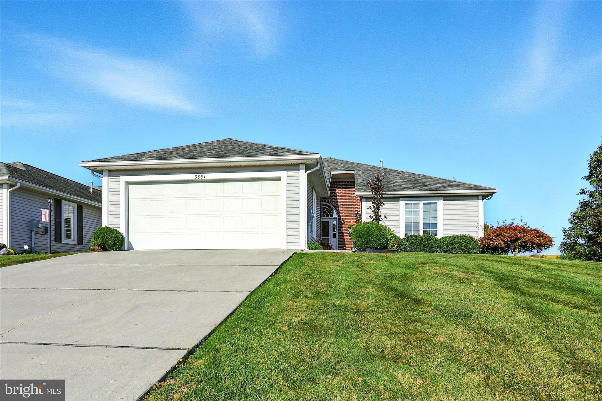Welcome to the Farmington Neighborhood in award-winning Penn National Community! Two bedrooms and two full baths are on the main level, lots of natural light. Hardwood floors on main level. Primary suite features a walk-in closet, and a soaking tub. Kitchen is equipped with gas range and oven, with both a breakfast nook, and formal dining area. Sliding doors lead to rear deck. The finished lower level is a must-see, also with walkout access to the back yard! Lots of room for storage! HOA fee is $80 per month, and covers lawn maintenance and snow removal. Lovely walkable community offers extensive amenities, including 36 holes of 4-star golf, an outdoor pool, tennis/pickleball courts, yoga classes, a community garden, more than 40 social clubs, and a restaurant + bar. For more details on memberships, visit the pro shop!