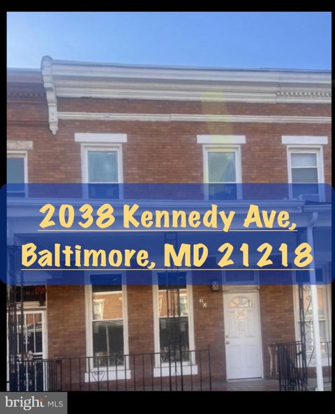 Townhouse For Sale - 2038 Kennedy Avenue<br/> Baltimore City County, BALTIMORE, MD 21218