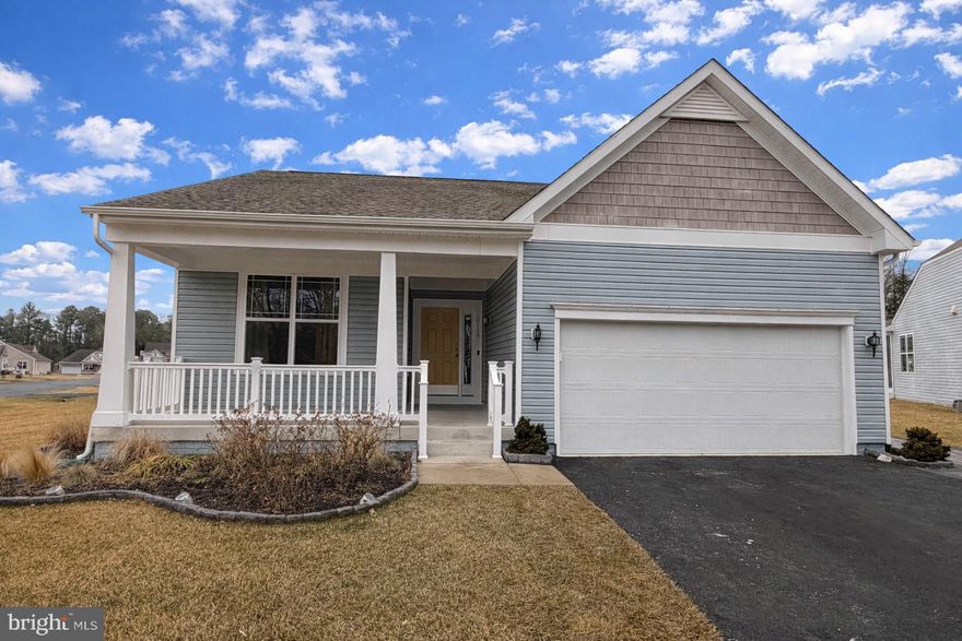 Showings can begin Monday Feb. 23.  Charm Personified with this like new ranch style home on an oversized corner lot on cut-de-sac in private quiet enclave within the community.  Rear yard fully fenced with white vinyl fencing. Paver walkway around side and front of home leading to vinyl privacy storage.   Beautiful one level living with Luxury Vinyl Plank flooring throughout the home, gas fireplace, upgraded kitchen wood cabinets with granite counters.  Pantry, stainless steel appliances.  Owners suite with private bath, walk in Ceramic tile shower and double vanity.  Oversized walk in closet.   Brand new full size washer/dryer in separate mud room. Vaulted ceilings in great room area.  Front porch, 2 car garage and best of all.  Walk down encapsulated crawlspace ideal for additional storage.  OWNED solar panels recently installed.  This home is just what you are looking for close to shops, grocery and restaurants.  
Professional pictures of home to be taken shortly.  Estate Sale.