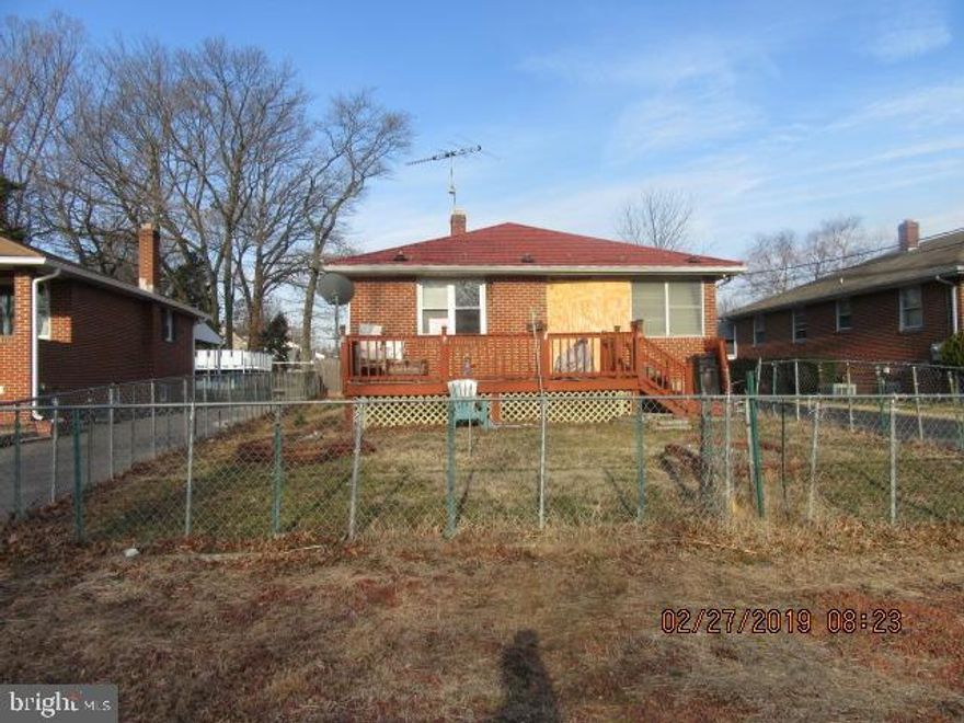 Opportunity to own all brick 3 bedrm, 2 full bath rancher*Property has a lrg kitchen with eat-in space*front porch*lrg rear yard*fully fenced*CAC*driveway for 5+ cars*Sold AS IS*Seller's title co. to hold deposit*Needs work