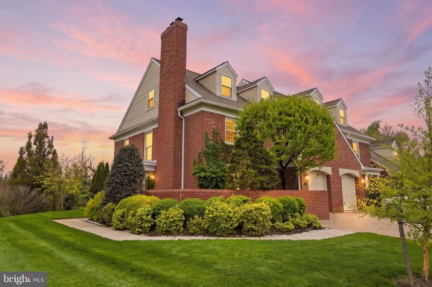 This is the one! Welcome to this beautiful end unit townhome nestled on a picturesque lot in the highly sought after Belle Aire neighborhood and Blue Ribbon award winning Upper Dublin School District! Immediately greeted by the impressive brick exterior, featuring well manicured landscaping, a double wide stone paved driveway and an inviting covered front portico - you will notice that this home has been thoughtfully cared for with pride. Enter through the covered front door into the main foyer area presenting warm and inviting oak tone hardwood flooring - which carry throughout the foyer and dining room and neutral color painted walls. The stately foyer is flanked by both a formal living room with custom decorator built-ins, 9 foot ceilings, recessed lighting, crown molding, marble gas fireplace and access to a private courtyard, and a formal dining room with direct access to the rear deck, decorator crown molding and chair rail, perfect for hosting family gatherings. The functional flow of the home will take you through the foyer into the spacious eat in kitchen offering ceramic tile flooring, cherry tone hardwood custom cabinetry with contrasting accents, granite countertops, a large recessed under-mount stainless steel sink, 4 burner gas range with built in microwave, a custom designed tile backsplash and a large door pantry. Additional standout features are built-in desk/workstation perfect for your laptop and a custom fit new (2024) sub zero french door refrigerator and drawer freezer. Adjoining the kitchen is the casual dining area with a lighted ceiling fan, double Pella insulated windows bathing the room with natural light and a vertical motorized custom window shade for additional privacy. The breakfast area also provides access to the rear private deck with a natural gas broilmaster premium grill, motorized awning and picturesque scenic views. Adjacent to the kitchen is a powder room, spacious coat closet, inside access to the garage and dual entry custom fit Elevator with access to all levels of the home - perfect for improved accessibility or aging in place! Up the staircase to the second level you'll find the primary bedroom with a large en-suite bathroom with a jetted soaking tub, enlarged walk in shower, separate dressing area with a lighted vanity/sink area and a wide walk-in closet with custom designed built-ins. Also on this level you’ll find a den/home office with a fireplace & custom built-ins, laundry room with a full size washer and dryer, built-in drawer and shelving units and a 2-person Sauna - perfect for reducing stress and  those cold winter days and nights! Also featured in the primary bedroom and bathroom are custom motorized window shades. Continuing up to the third level you’ll find two other generously sized bedrooms as well as a full hall bathroom with a lighted vanity sink and tub/shower combo. The finished basement is great for entertaining, exercising, home office, hobby room, playroom, or just for additional living and storage space. Additional features include a new roof (2021), new siding (May 2026), new 50 gallon hot water heater (2026) and new Air Conditioning unit (2024). Ideally located in the Blue Ribbon award winning Upper Dublin School District & minutes away from Parks, shopping, dining, entertainment and major roadways. Don't pass up the opportunity to live in this highly desirable Upper Dublin Township community! Schedule your showing today!