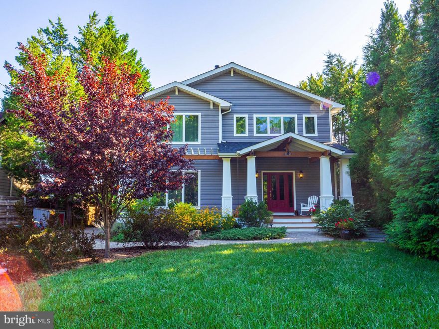 *Fully remodeled Craftsman on Pocahontas Creek*  This beautiful home underwent a major renovation in 2014 taking it from a waterfront home to a waterfront dream.  Sitting back almost 400' from Larkington Drive your privacy starts well before you get to the front door.  Peace and quiet; space for your boat; garage with personal workshop/studio; this property has it all.  The pier, pier storage shed, and detached garage all have electric; pier also has running water; detached garage has heating and cooling as well.  Enjoy the views down Pocahontas Creek on its way out to the South River from your bedroom, kitchen, living room, deck, or hot tub.  With solar tinting on all the windows and a fully electric retractable awning on the back deck efficiency is on your side.  Add to that a new boiler (2020), hot water heater (2021), well pump (2021), remodeled workshop with new roof (2019), hardscaping (2017), low-maintenance deck (2017), front pergola (2014), roof (2014), pier staircase (2013), double walled oil tank (2011), and there isn't much else to do except move in and enjoy your new personal retreat; a retreat with a portable generator subpanel should it ever be needed.  Inside you can enjoy the fully remodeled kitchen and 9' ceilings throughout the main level and upstairs the spacious primary bedroom and en suite with large glass shower, granite counters, and heated floors.  Start envisioning yourself here now and get settled in before the holidays.  *Sellers reserve the right to go active sooner than listed date and/or to accept an offer at anytime.*