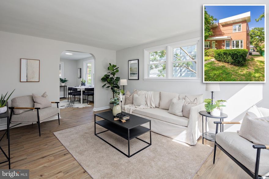 Welcome to this stunning end-of-group brick rowhome, where modern updates meet classic charm! Step into an inviting open-concept main floor, where brand-new luxury vinyl plank (LVP) flooring flows seamlessly throughout. The heart of the home is the beautifully renovated kitchen, boasting sleek granite countertops, stainless steel appliances, and ample cabinetry—perfect for cooking and entertaining. Upstairs, you'll find three comfortable bedrooms and a fully renovated bathroom that exudes style and sophistication. The fully finished basement offers additional living space, complete with a second full bathroom, making it ideal for a guest suite, home office, or recreation room. Enjoy outdoor living on the deck just off the main level, perfect for relaxing or hosting gatherings. The property also includes off-street parking with a convenient carport. With numerous updates and fresh paint throughout, this home is move-in ready and waiting for you to make it your own! Don't miss the chance to own this beautifully updated home in a desirable location.
