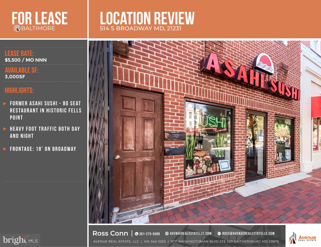 FELLS POINT HISTORIC DISTRICT - Commercial Lease