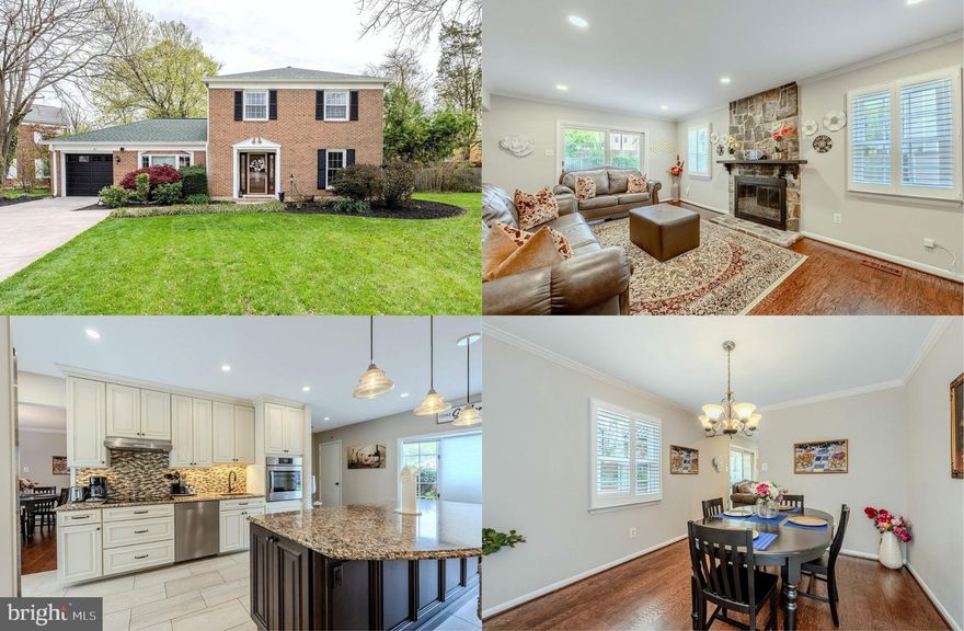 Beautiful Colonial Retreat in Herndon, VA Welcome to 1101 Treeside Lane — a delightful brick-front colonial tucked away in a quiet cul-de-sac. This spacious 5-bedroom, 2.5-bath home offers timeless charm and modern updates, complete with a 1-car garage and a generous concrete driveway for extra parking. Inside, rich hardwood flooring, soft neutral paint, crisp crown moldings, upgraded lighting and an abundance of windows create instant appeal. The kitchen impresses with stylish tile flooring, an abundance of upgraded 42” custom cabinetry, granite countertops, tile backsplashes, stainless steel appliances, and a large center island with seating—perfect for casual meals or entertaining. A sliding glass door opens to a patio and custom deck with built-in seating, extending your living space into the fully fenced backyard, ideal for both relaxing and hosting. Just off the kitchen, the formal dining room provides the perfect setting for family dinners or festive gatherings. The inviting family room features a floor to ceiling stone wood-burning fireplace, creating a warm and cozy atmosphere. A main-level bedroom with an attached half bath offers flexibility—perfect for guests, a home office, or multi-generational living. Upstairs, you’ll find four generously sized bedrooms, including a spacious primary suite with a private ensuite bath. The additional bedrooms share a well-appointed hall bath. Recent updates include a newer furnace and Lennox heat pump system to keep you comfortable year-round. With No HOA, you’ll enjoy greater freedom and flexibility. Located minutes from Historic Downtown Herndon, Herndon Metro Center, and plenty of shopping, dining, and entertainment choices in every direction. If you’re looking for a quality built home with stylish upgrades in a spectacular location, this is it!