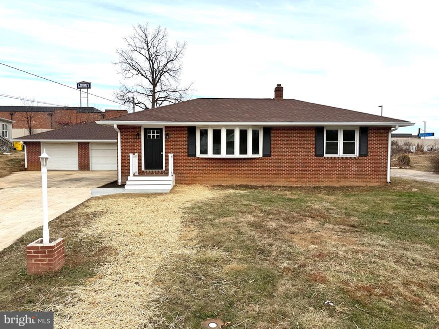 All brick, newly renovated, 3-bedroom, 1 bathroom rancher located minutes from Interstate 81. This home has been updated with a NEW HVAC system, new LVP flooring, a new hot water heater, fresh paint, new hardware and fixtures. The NEW KITCHEN conveys stainless-steel appliances and quartz counter tops. Other features include a rear deck, unfinished basement, and a detached garage. Schedule a showing Today!