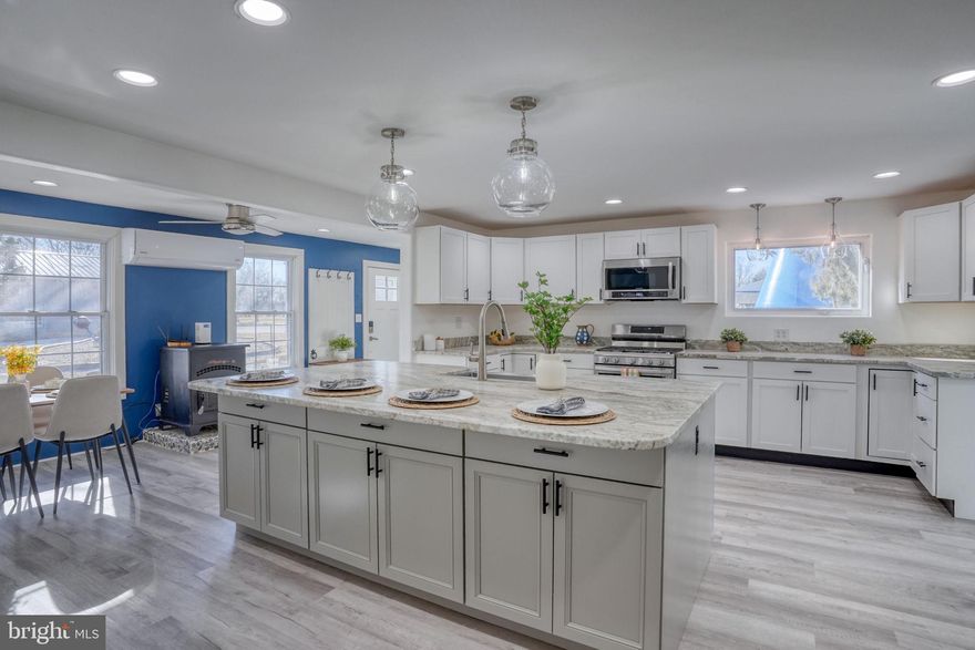 Welcome to this beautifully updated historic gem in the heart of Sudlersville!  Offering 3 bedrooms and 2 bathrooms, this home perfectly blends timeless character with modern upgrades.
The majority of the home has been renovated, including the entire main level with a renovated full bath, new drywall, plumbing, electrical, and windows. Comfort is key with efficient mini-splits providing heating and cooling throughout, plus the added charm of cozy oil heat & an inviting pellet stove. The stunning, fully renovated gourmet kitchen is truly a showstopper & the heart of the home—gorgeous, functional, gas cooking, stainless steel appliances, and ready to impress anyone who loves to cook or entertain. A brand-new roof was installed in the winter of 2025 for added peace of mind.
Upstairs, renovations are partially complete, offering a wonderful opportunity to add your finishing touches. Some windows still need replacement, portions remain plaster & the second full bath is awaiting your vision, but the fully renovated upstairs hangout/mancave/bonus room is already done—complete with updated electrical and windows—making it a versatile space for relaxing, hobbies, or entertaining.
Step outside to enjoy a fenced backyard (with one gate to be removed prior to settlement), an inviting pool perfect for summer days, and an expansive party deck made for gatherings and fun. A storage shed adds convenience, while mature, producing pecan trees provide both beauty and bounty.
The attic is floored for more storage & the basement and crawlspace house the main utilities, rounding out this thoughtfully improved property. With extensive updates already completed and room to personalize, this home offers character, comfort, and exciting potential all in one! Being Sold As-Is.