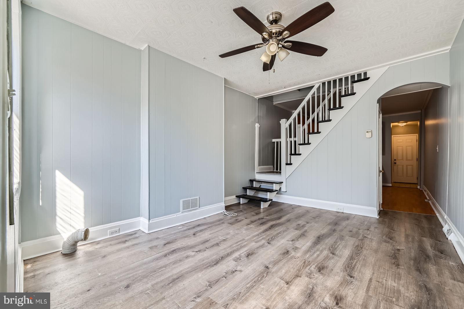 Located in the heart of Highlandtown! “Qualifies for a mortgage insurance-free Healthy Neighborhoods Purchase/Renovation Loan and a possible $10,000 grant to match a renovation project when you buy.”
Charming Home with just the right amount of efficient space- Open floor plan on the main level. Easy maintenance laminate flooring. Spacious eat in kitchen with natural wood cabinets. Central air and ceiling fan help with your utility bills. Neutral decor. Fenced rear patio/yard. Basement has storage/laundry area as well as usable space for rooms or more living area.. two bedrooms and a full bath on the upper level and a full bath on the main level - -Central location to walk to "The Avenue" for shopping.. Patterson Park is nearby and minutes to Canton, Downtown Baltimore and Hopkins. Nice starter home in one of Baltimore's favorite communities!