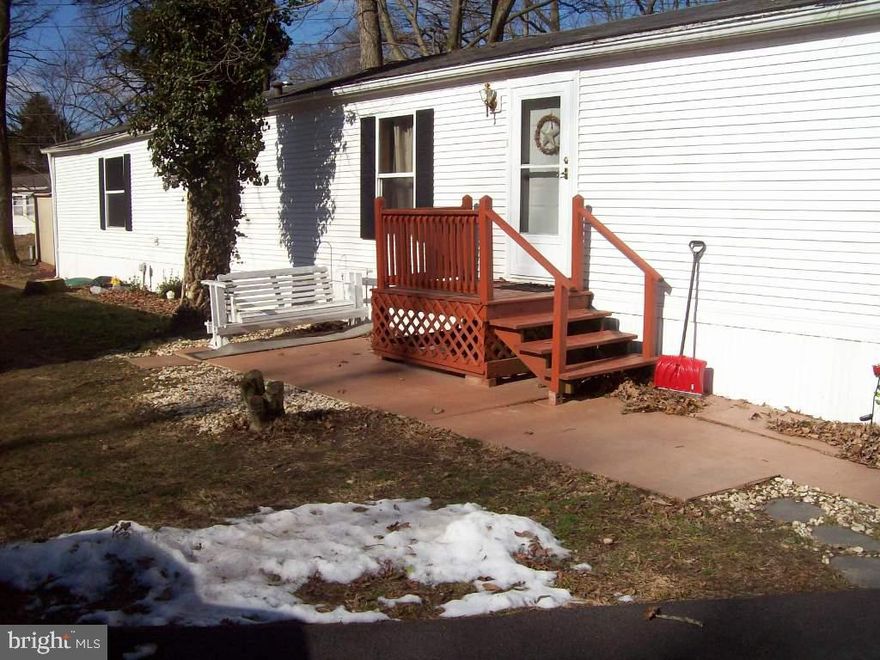 Very well kept and updated mobile home that features a whirlpool tub in the Master Bathroom, wood flooring, and ashed for extra storage in the rear. It also comes with two propane tanks and a brand new heating system. The home is well located with access to both Lancaster and Chester counties. Lot rent is about $438 per month.