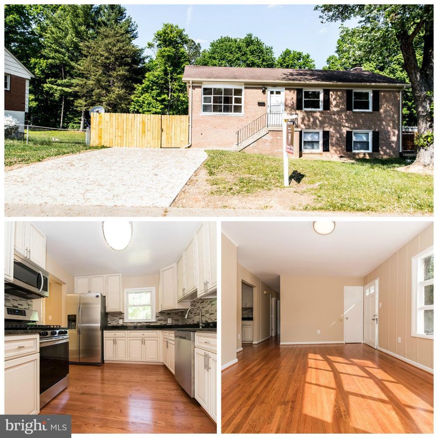 Beautifully renovated home in Dale City! Hardwood floors throughout the main level. Fresh paint,  Gourmet kitchen with shaker cabinets w/ granite top & new SS appliances. French doors leading to deck. Basement  w/ cozy  fireplace, Bedroom, Den & full bath.