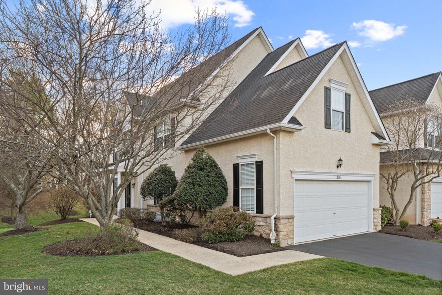 Welcome to 376 Hobson Place.  This 3-bedroom 2.5 bath end-unit carriage home is set on a cul-de-sac in Yorkshire of Blue Bell.  It features; an eat-in kitchen with 42" cabinets, recessed lighting, wall oven and hardwood flooring, 2-story family room with gas fireplace, recessed lighting and door leading to the rear deck, dining room with trayed ceiling, crown molding and chair rail, formal living room with hardwood flooring and crown molding.  Additional features of the main floor include the powder room as well as the laundry room with utility sink, broom closet and access to the attached 2-car garage.  The second floor boasts the main bedroom with sitting area/office, walk-in closet and access to the full main bath with double bowl vanity, soaking tub, stall shower and tile flooring.  There are also 2 additional bedrooms and a full hall bath to round out the second floor.  There is also a fully finished daylight basement with crown molding and recessed lighting.  Don't miss this opportunity.  Home is easy to show and ready to go!!