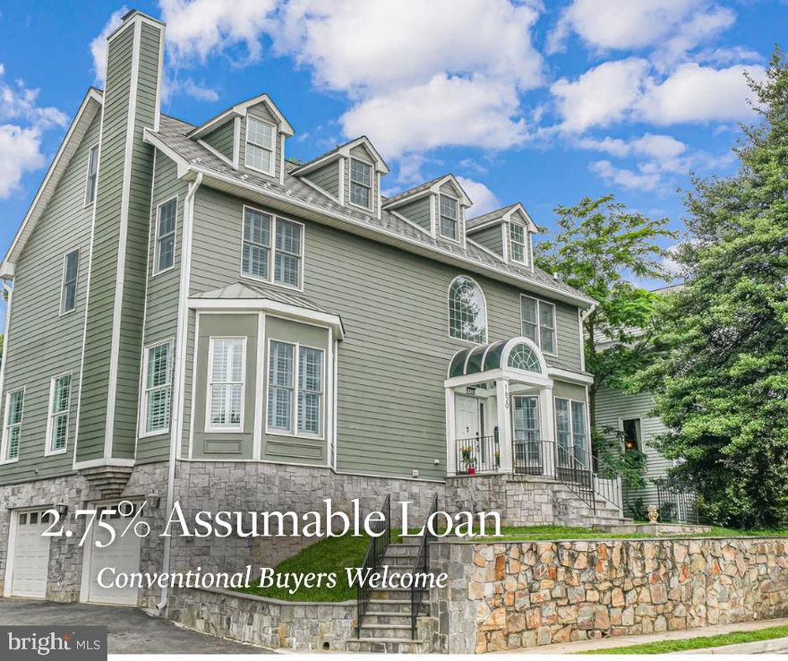 Assumable VA Loan with a 2.75% interest rate & $700,000 balance. Owners are open to Conventional Buyers assuming the loan. 
Welcome to The Mason Modern, a beautifully updated and sun-soaked residence offering over 3,700 square feet of stylish living in one of Arlington’s most desirable locations. Perfectly situated directly across from Virginia Hospital Center, this home makes commuting a breeze for healthcare professionals or anyone who values quick access to major employers, top-notch medical care, and the conveniences of North Arlington living.
Built in 2002 and thoughtfully updated through 2025, this four-level home blends space, function, and comfort. The main level invites you in with hardwood floors, a bright sitting room, and natural light streaming through oversized windows. The open living and dining area with recessed lighting and a cozy fireplace are perfect for entertaining, while the updated kitchen (2024) offers a wall oven, cooktop, and fresh finishes for the modern chef. Also on this level is a spacious bedroom with a private full bath, ideal for guests or main-level living flexibility.
Upstairs, hardwood floors continue throughout two bedrooms connected by an updated Jack-and-Jill bath, plus a versatile den or office nook for remote work. The standout primary suite feels like a true retreat, featuring a large walk-in closet and spa-like en-suite bathroom with a newly added walk-in shower (2024).
The finished third level provides endless possibilities for a playroom, home theater, or creative space. Downstairs, a fully finished basement offers a bonus room with its own full bath and a kitchenette setup perfect for guests or multi-generational living.
Outdoor living shines with a sunny rear deck, fully fenced backyard, and updated stone and gravel walkways, complemented by a 2020 French drain system for low-maintenance upkeep. Additional updates include plantation shutters (2020), refinished staircases, fresh interior paint (2025), and front porch enhancements (2024). A two-car garage adds convenience and storage.
Just minutes to Clarendon, Ballston, Metro access, and commuter routes, this home delivers unmatched accessibility to shopping, dining, and entertainment while offering the serenity of a residential neighborhood. The Mason Modern combines location, light, and livable space in one exceptional package.