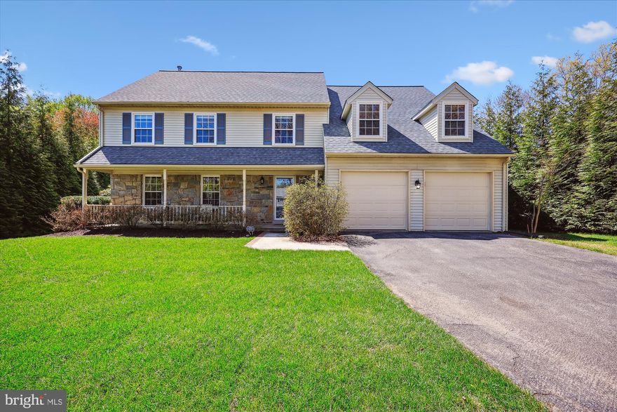 Experience suburban living with nature at your doorstep! This beautifully maintained home is situated in a serene, tree-lined cul-de-sac, featuring a spacious, private, fenced backyard.  It is one of a kind, w/ almost .5 acres in close in Derwood Station.  
As you approach the front door, you'll be greeted by a charming front porch with a stone exterior.
The main level boasts expansive living areas, perfect for entertaining. The large dining room showcases gleaming hardwood floors, while the eat-in kitchen, complete with a custom bay window and seating area, is ideal for everyday meals. The family room exudes warmth with its woodburning fireplace and built-in shelving. Additionally, there's a versatile bonus room that can serve as an office or playroom, a powder room for guests, and convenient access to the 2-car garage.
Upstairs, you'll find four spacious bedrooms and two renovated bathrooms. The primary bedroom suite includes a vanity area, tub, shower, and ample closet space. The lower level offers a rec room, full bathroom, and laundry/utility area.
The exterior living space is truly a highlight. The expansive deck and custom-built pergola, just steps from the family room, lead to a backyard oasis of lush trees, providing peace and privacy. Outdoor enthusiasts will appreciate the hiking trail to Lake Needwood and the path to a playground area.
Minutes from the metro, public transportation, parks, schools, and shops, this move-in-ready home in Rockville is a true gem!