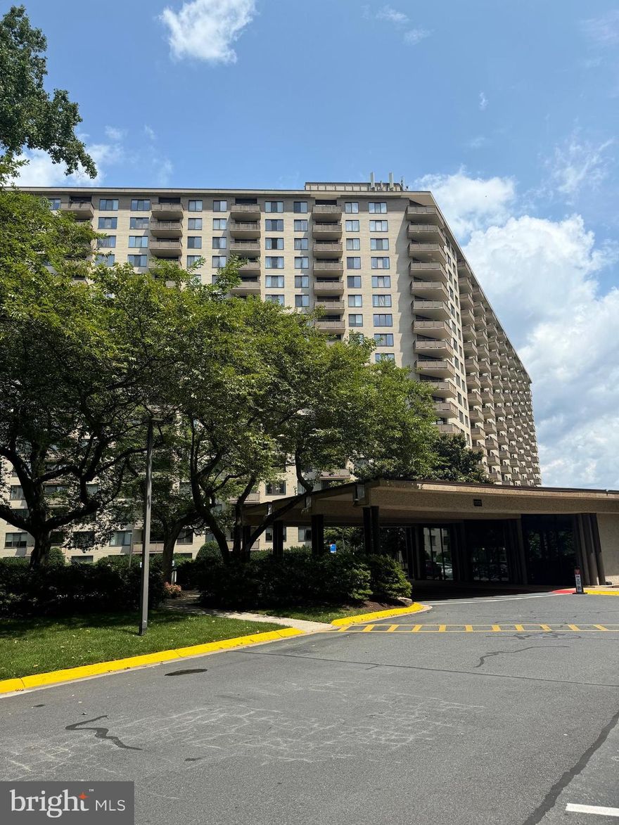 Location, location, location.  Luxury Hi-rise in sought after Bethesda. Come visit this resort style lobby. Promenade features pool,  market, fitness/tennis clubs.  Garage  parking,  All new neutral paint through out, walk-in closet & balcony off living room. Laundry & trash on same floor. All utilities included, buses come right to  front door.  Promenade has separate application fee of $250. Renters Insurance required prior to move-in. $500 move in fee to Promenade.