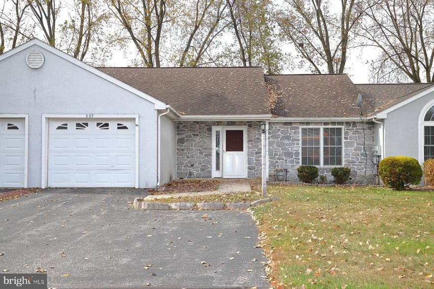 Welcome to Aspens- a desirable 55+ community offering easy, one-floor living!  This 2-bedroom, 1.5bath home features an open floor plan perfect for entertaining and comfortable daily living.  The spacious living and dining areas flow seamlessly into the kitchen, while large windows provide plenty of natural light throughout.  Enjoy the convenience of an attached 1-car garage and low maintenance living in a peaceful neighborhood setting.  

With a little TLC- fresh paint and new carpet or LVP- this home can truly shine.  The price reflects the opportunity to add your personal touch and build equity.  Don't miss your chance to join this welcoming community close to shopping, dining, and major routes.  

Schedule your showing today and  imagine the potential!