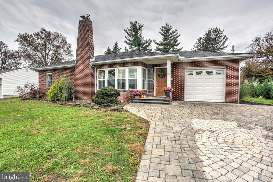 Fabulous all-brick rancher LOADED with charm and character and too many upgraded features to list! This well-maintained property features hardwood floors, living room with tons of natural light and a cozy gas fireplace and a beautiful kitchen with plenty of cabinet space, exposed brick, tile floor, recessed lighting and stainless appliances.  You'll love the spacious lower level family room with a full 2nd kitchen, exposed brick walls and wood beams, tile floors and outside entrance.  Lower level also includes a laundry room/2nd full bathroom and a workshop. Premium location--pristine 1/3 acre tree-lined lot overlooking farmland and situated on a dead-end street. Storage galore with full walk-up attic and plenty of basement storage. Central air and natural gas heat.  A rare find in Mount Joy!