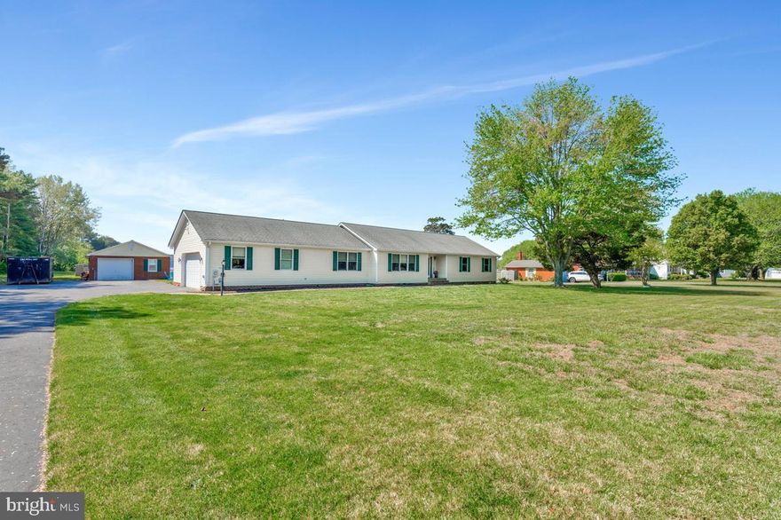 Nestled along the serene shores of St. Jerome Creek, this spacious ranch home offers a rare opportunity to own a waterfront retreat with truly unmatched, 360-degree water views from nearly every window. Solidly built with “great bones,” this home is ready for your personal touch—an ideal canvas for your HGTV-inspired renovation and instant sweat equity.Designed for easy main-level living, the home features three generously sized bedrooms and two and a half baths, along with a spacious layout that maximizes both comfort and those breathtaking creek views. An expansive attic provides excellent storage, while the attached two-car garage adds everyday convenience.Adding even more value and versatility, the original home—approximately 800 square feet—sits just behind the main residence and is currently configured as a garage. With minimal effort, it could be restored into a charming accessory dwelling unit, perfect for rental income, guest accommodations, or a private retreat.Outside, the lifestyle truly shines. Embrace laid-back waterfront living with your own private pier—ideal for fishing, crabbing, and kayaking. A storage shed keeps all your gear organized, while a detached garage has been transformed into a relaxed summer hangout space. Whether you're enjoying quiet mornings on the water or entertaining by the creek, this property delivers the very best of Southern Maryland living.Estate Sale – Sold strictly AS-IS. Seller requires a minimum of 24-hour notice for all showings.