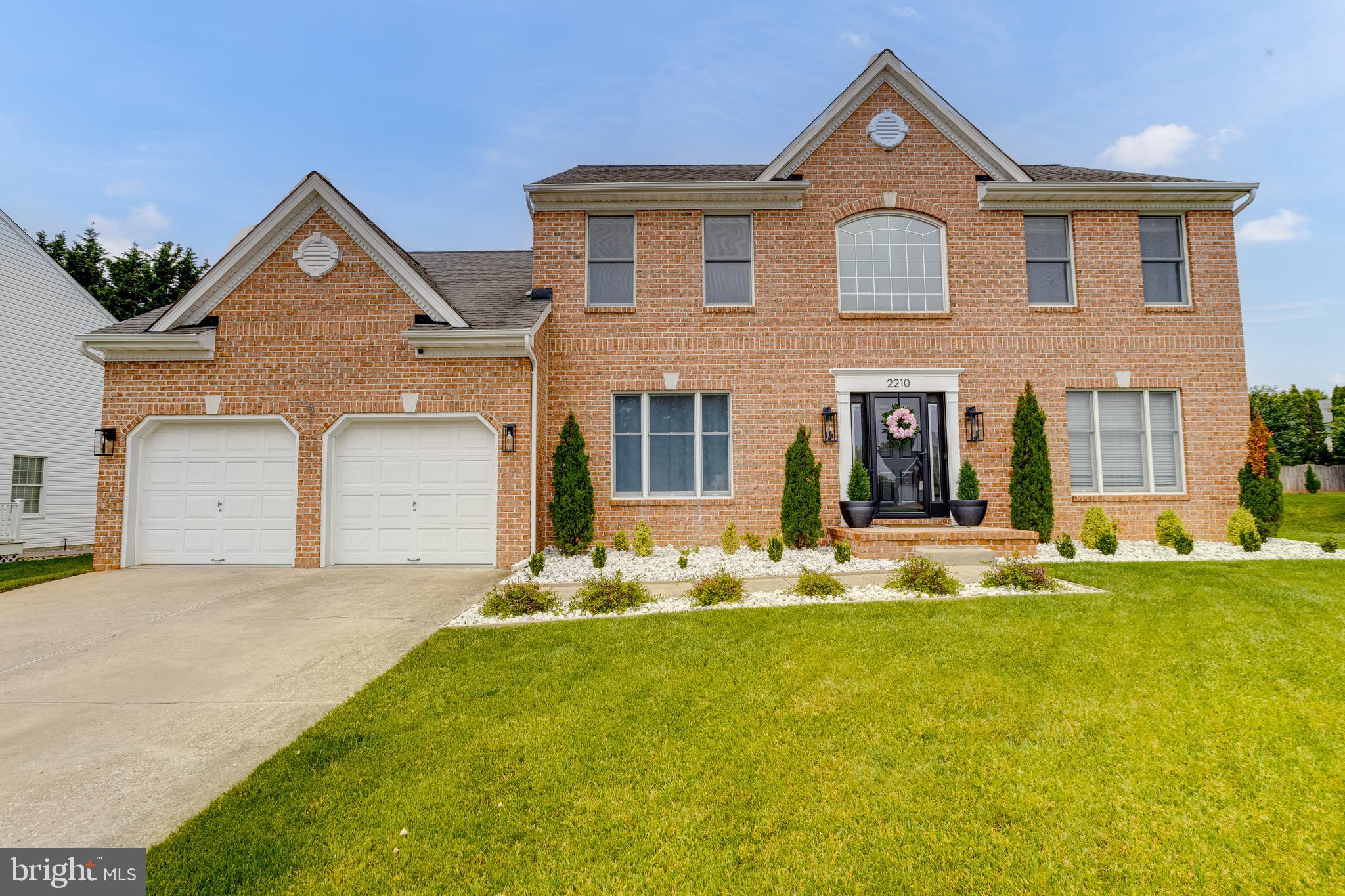 Welcome to 2210 Tory Way! Nestled on a quiet court in the sought-after North Forest community, this beautifully updated 4-bedroom, 2.5-bath brick-front Colonial with a two-car garage offers over 3,800 square feet of stylish, thoughtfully designed living space.
From the moment you arrive, you’ll be captivated by the home’s charming curb appeal—highlighted by immaculate landscaping and all-new exterior light fixtures. Step inside through a brand-new front door into a dramatic two-story foyer, featuring an elegant modern chandelier that sets the tone for the rest of the home.
The entire home boasts fresh paint, new luxury vinyl plank flooring, and on-trend finishes. On the main level, enjoy formal living and dining rooms, a private home office, and a spacious eat-in kitchen with an island that seamlessly opens to a stunning great room with vaulted ceilings and a wood-burning fireplace—perfect for entertaining or relaxing.
Step outside to your private, fully fenced backyard oasis with mature trees offering natural privacy. Host unforgettable summer gatherings on the expansive 20’ x 40’ maintenance-free Azek deck—complete with a transferable warranty.
Upstairs, retreat to the luxurious primary suite featuring vaulted ceilings, dual custom closets, and a newly renovated spa-like en suite bath with double vanities, a soaking tub, and a glass-enclosed walk-in shower. Three additional spacious bedrooms and a beautifully updated full hall bath complete the upper level.
The finished lower level adds over 1,100 sq ft of versatile living space—ideal for an entertainment room, playroom, or guest area—with abundant storage and a rough-in for future expansion.
This move-in-ready gem in the heart of Forest Hill is the perfect blend of comfort, style, and functionality. Don’t miss your opportunity to call it home!
Recent updates: Flooring and Interior & Exterior Light Fixtures 2023/2024, Azek Deck 2024 w/ lifetime warranty on labor & 50-year warranty on materials, Vinyl Fencing 2019, Dishwasher 2024, Water Heater 2024, Built-in Microwave 2023, Washer & Dryer 2024, Kitchen Sliding Glass Door 2025, Front Door 2024