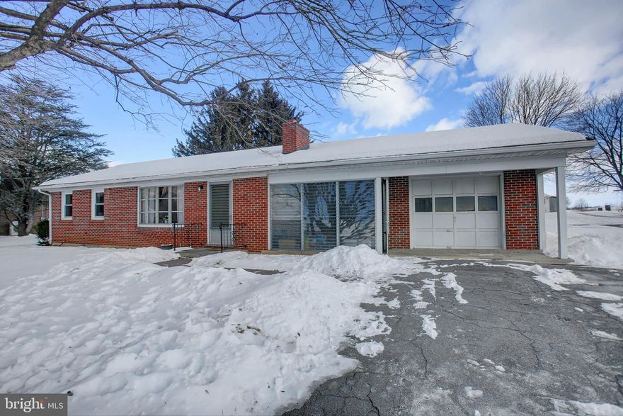 Charming three-bedroom, one bath, brick rancher featuring a cozy fireplace, dining room, and a kitchen with ample storage. Enjoy a large backyard with beautiful views of the surrounding mountains and open fields. 
Just minutes from historic Mercersburg.