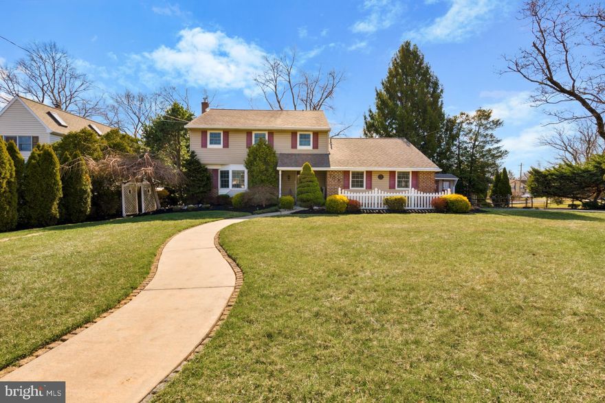 Welcome to 105 Clayton Road! Located in the desirable Oak Hill community in Horsham Township, this gorgeous 4 BR, 2.5 bath home has so much to offer -- inside and out! This fantastic home presents in mint condition and is move-in ready! Amazing curb appeal welcomes you as you enter the spacious inviting foyer. The Living Room features a bright bay window with automatic blinds, nice wainscoting and hardwood flooring. The adjoining Dining Room has new carpets (hardwoods underneath). You will love the cheerful Kitchen with a new tile backsplash, Corian counters, stainless steel appliances, and a spacious eat-in area!  A great Family Room opens to the Kitchen and is the perfect place for relaxing and entertaining with its cozy brick fireplace! The 1st Floor also features a wonderful Home Office with new carpets and a stairway leading to a large attic area and cedar closet! This room could also be converted into an additional bedroom. Completing the 1st Floor is a convenient Powder Room and spacious Laundry Room with a new Samsung washer & dryer (included), built-in storage cabinets, sink and an entrance door off of driveway. The 2nd Floor features new carpets on the staircase, hallway and Primary Bedroom. There is hardwood flooring in the hallway and all bedrooms. The Primary Bedroom has an updated Primary Bath with a shower stall. There are 3 additional Bedrooms and a second updated Full Hall Bath.  A full Basement finishes off the home and provides great storage space. Recently painted throughout! New gutters and downspouts! New Generator! New hot water heater! Newly updated electrical system! Furnace recently refurnished! The property is currently served by oil heat, but a gas line has recently been installed up to the home with easy accessibility.  Now let's go the amazing Exterior! The home features fantastic front and rear exterior landscaping and hardscaping -- breathtaking shrubs and perennial plantings all around! The rear yard is stunning with a brick walkway winding its way through English gardens. There is also a brick patio and a fabulous Covered Porch with Trex decking, all surrounded by unbelievable views of nature!  There are 3 nice sheds and a Two-Car oversized detached Garage that any car enthusiast or mechanic would cherish. A very special property indeed.