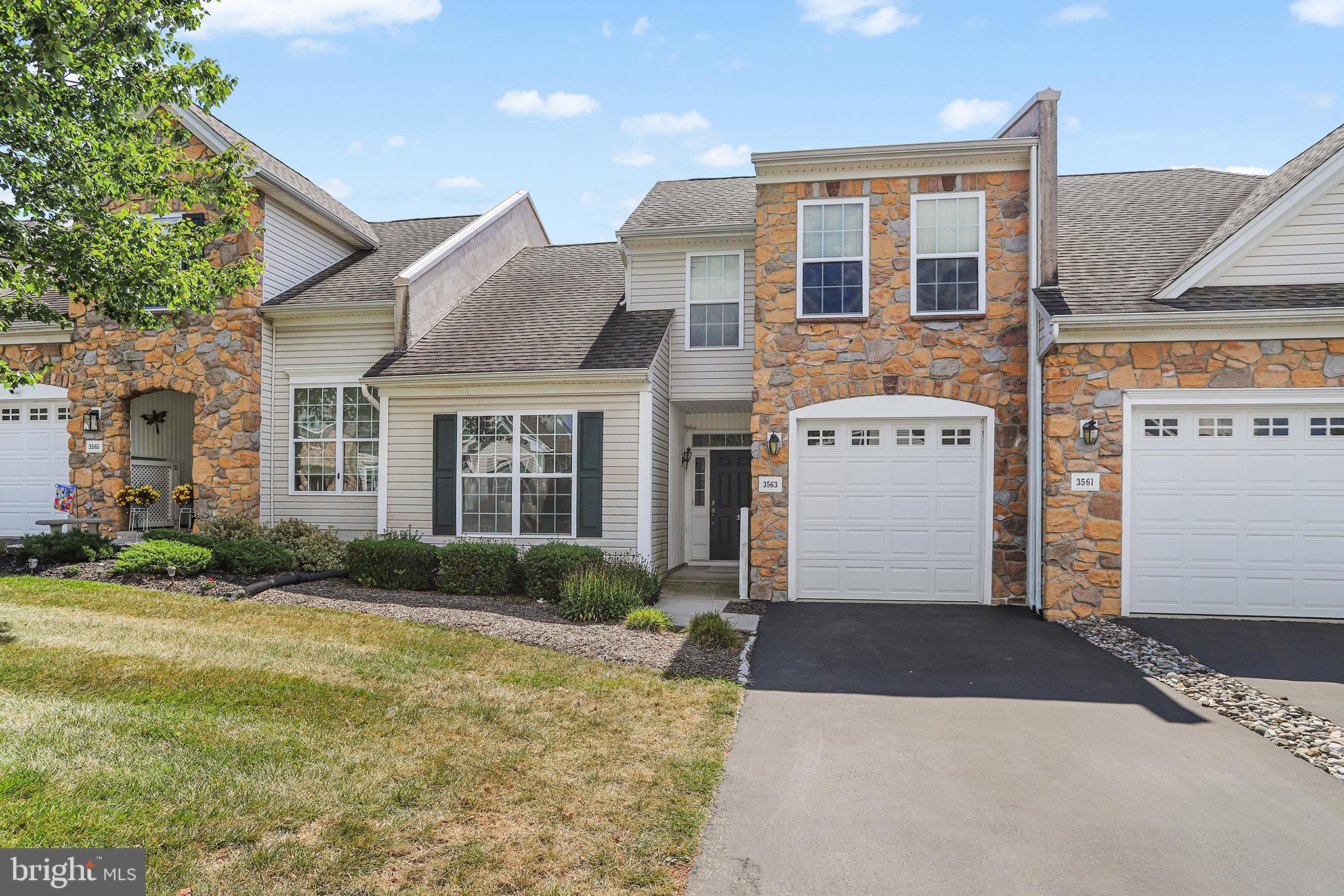 Welcome to 3563 Dogwood, an updated 2 bedroom, 2 bathroom low maintenance property in the idyllic community of Fox Field, a sought after 55+ community that is close to everything.
The home features fresh, neutral paint throughout, new carpeting 10 foot ceilings, recessed lighting, and a patio area in the back that leads directly to the community’s secluded walking paths.
The newer kitchen with hardwood cabinets also has new appliances, vinyl flooring and a prep island with sink. The large family room has a pendant light to illuminate a dining area and access to the back patio.
Just off the living room, a first floor primary bedroom suite includes a huge walk-in closet and an en-suite bath. There is also a 2nd bedroom on this level with a convenient hall bath and laundry room on the main level.
Upstairs is an open area that makes for a great office or sitting area. Additionally, an unfinished storage area with space for tucking away infrequently used items can be found on this level.
You get all of this along with access to the clubhouse, community indoor and outdoor pool, fitness room, lending library, walking trails, pickle ball/bocce courts and more!!!
Located equidistant to PHL Int’l airport and Wilmington, De. Close to I-95 for connection to all major roads.