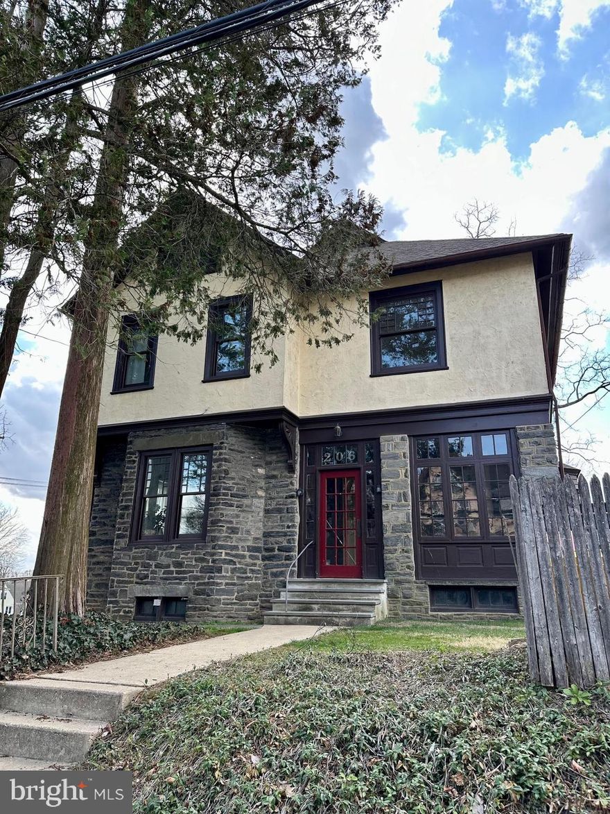 Delightful one bedroom, one bath apartment just a block away from the center of Narberth!  Enjoy living in a charming apartment with warm hardwood floors, grand windows, spacious eat in kitchen and updated bath, plus an outdoor deck for entertaining or just relaxing!  Beautiful stone Victorian home with just 3 apartments.  Shared laundry is available in the lower level.  On site garage parking available for $150/month.