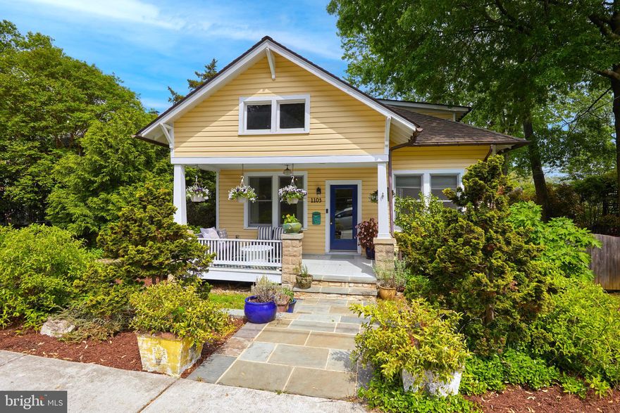 OPEN HOUSE SUNDAY, 5/26, 2-4 PM. Step into the charm of 1103 Russell Road, a fully renovated and expanded bungalow in the Rosemont neighborhood of Alexandria. This inviting home, featuring 4 bedrooms and 3 bathrooms, is set on an expansive 10,000 + square foot lot.

A charming flagstone walkway leads to the welcoming front porch. As you enter, the gleaming hardwood floors and soaring ceiling height set the tone for a relaxed yet refined vibe. Cozy up by the wood-burning fireplace, adding warmth and character to the living and dining rooms. The custom kitchen is a chef's delight, featuring handcrafted cabinetry, leathered granite countertops, a Wolf range and a commercial-grade range hood. The spacious family room off the kitchen with vaulted ceilings is a favorite place to unwind from the day. Located in the rear of the home, it offers views and access to the expansive backyard, slate patio and 2-car driveway.  

The main level also boasts a home office and two serene bedrooms, each offering garden views and bathed in natural light. On the upper level, the two additional bedrooms open to a charming study perfect for reading or movie night. 

Relax in the huge rec room on the lower level which offers plenty of extra space for a game room or home gym.

Outside, the rear patio is perfect for outdoor enjoyment and al fresco entertaining surrounded by expansive, lush landscaping. With such a convenient and coveted location, you can easily stroll to the vibrant Del Ray and Old Town areas. This home epitomizes sophistication and charm - don't miss the chance to make this extraordinary property your own.
