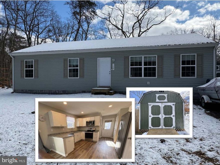 This pristine rancher is barely four years old and still looks like it's brand new! Exceptionally well maintained and move-in ready! The home sits on nearly one-half acre (.457) and is one of the largest lots in the neighborhood. The lot is shaped in such a manner this it's like two lots!  There is plenty of space for play and entertaining immediately behind the house, while another equally large section of land branches off and runs behind the neighboring homes. The second section of the property can also be accessed from Cee-Jay Rd. The owner has spoken with the county and understands that a 30x40 detached garage can be built on the property. The kitchen features granite counter tops and stainless steel appliances. Gorgeous luxury vinyl plank flooring runs throughout the kitchen, laundry room, family room, bedroom hallway, and the two full bathrooms. All four bedrooms are carpeted. The home also features an efficient heat pump system, a conditioned crawl space, and a tankless hot water heater for those long showers. Architectural Shingle Roof. A new 12x16 storage shed (2025) with loft storage is included.