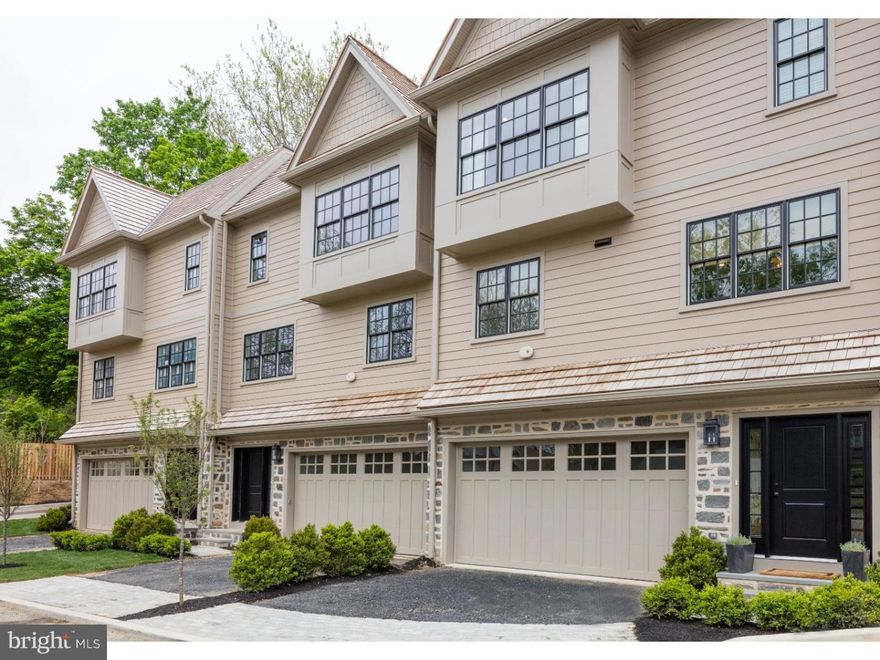 Blake Development is proud to announce "Overlea", a handsome, private, gated enclave of 13 custom townhomes, sited on 1.67 beautifully landscaped acres across from the Morris Arboretum. Overlea offers a turnkey, low maintenance lifestyle, with all the amenities and conveniences todays' buyer demands, strategically located in one of the area's most desirable locations. The finest new construction you have come to expect from one of Philadelphia's premier custom builders. Three models offer 3500-3800 square feet, including a gracious foyer, powder room and library, formal living room with fireplace, dining room, gourmet kitchen outfitted with custom cabinetry and high end appliances. Enjoy a large, covered balcony, perfect for outdoor entertaining. Third and fourth floors include master bedroom suite with generous walk-in closets, laundry room, two additional bedrooms and two full baths. Wood paneled elevator servicing all four floors. Two car garage with ample storage. Just a quick drive to the heart of Chestnut Hill, schools, transportation and the Wissahickon trails. The sample unit is now available for appointments. Fall 2016 delivery.