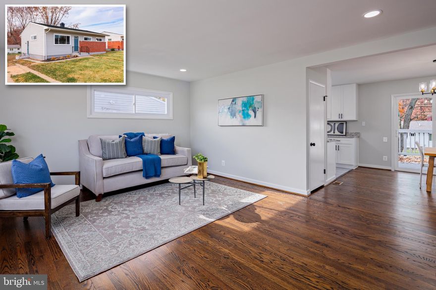 PICTURE PERFECT RENOVATED RANCH STYLE HOME!  Enter into a bright and light-filled living area with newly refinished hardwood floors that seamlessly flow through the dining room.  Enjoy an open concept and fully remodeled kitchen with custom white shaker cabinetry, stainless steel appliances and granite countertops.  The main level features three generously sized bedrooms and a hall bath that has been completely renovated with custom ceramic tile.  The basement has been fully finished and has an additional large full bathroom as well as a ton of built in storage space.  Enjoy relaxing outside on your deck or rear patio overlooking your large and quiet backyard.  This home features so many updates and is ready for you to move right in.  House is vacant and easy to show - schedule your showing today!