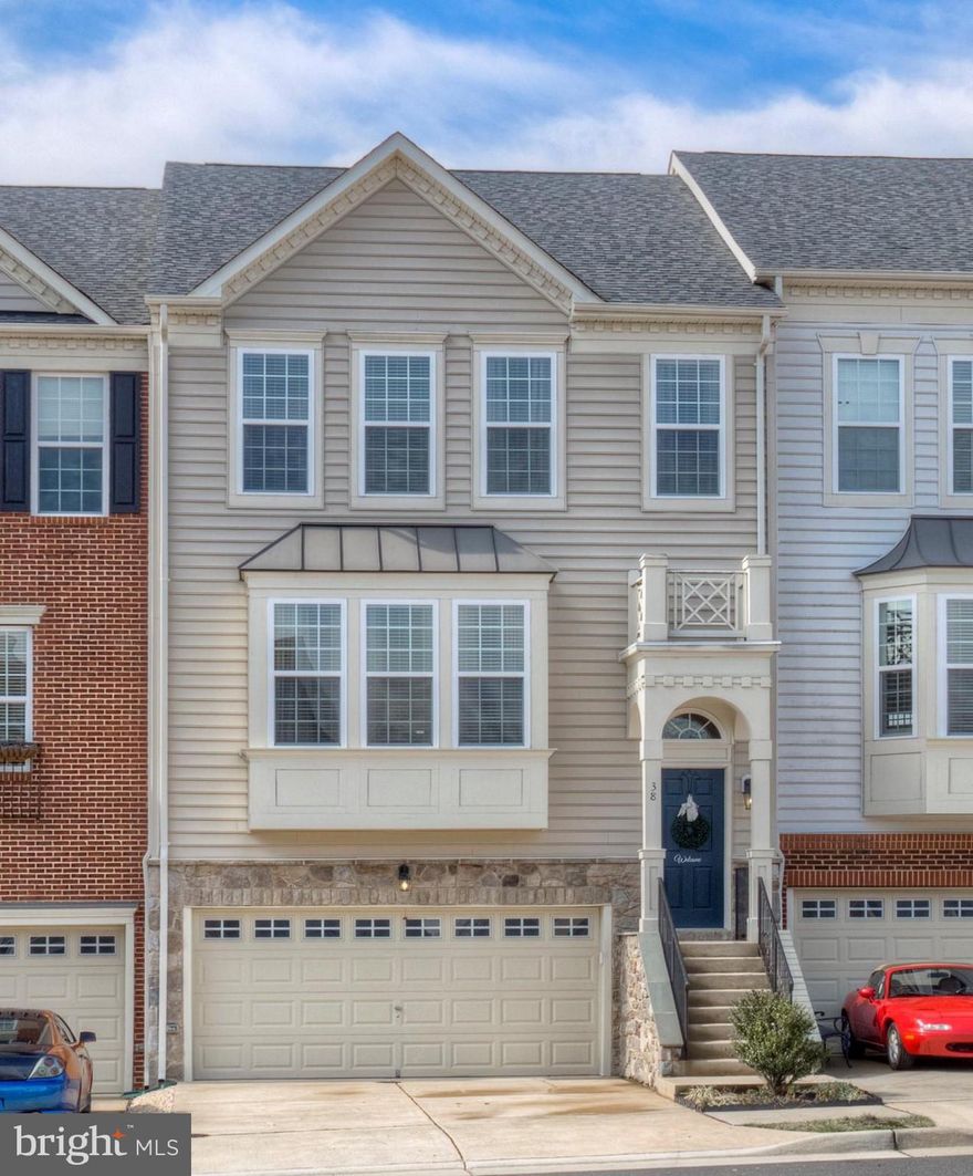 Stunning Colonial Townhouse in the ammenity filled Colonial Forge Subdivision. This large open concept floorplan has all three levels bumped that allows for an extra large rec. room, dining area and master bedroom. The gleaming hardwood extends throughout the main level. This nicely upgraded home has a gourmet kitchen with granite countertops, stainless steel appliances and beautiful cabinetry. The view from all three levels and your spacious deck backs to the fenced in backyard and nature preserve. The master bath has a large soaking tub, separate shower and dual sinks. The lower level offers a spacious recreation room and full bath. Plenty of parking and located on a quiet street. The community has a beautiful community pool, tot lots, dog park and ample guest parking. This amazing home won't last long!