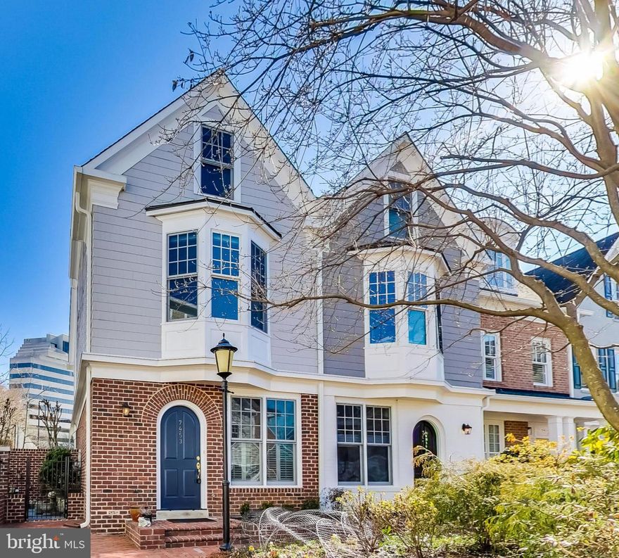 Offers due Monday, 3/6 at 12:00 P.M. EST.

Welcome to 7453 Arlington Road, a rare opportunity to own in the premier Edgemoor neighborhood just steps from everything downtown Bethesda has to offer! Tucked away in a beautiful, quiet courtyard, this end-unit townhome in the Villages of Bethesda offers over 2,200 square feet of versatile, sun-filled living space with hardwood floors throughout. Enjoy three bedrooms, three-and-a-half bathrooms, and a den on three spacious floors. The completely updated and expanded kitchen offers stainless steel appliances, an oversized Kruas sink, bar seating, and a breakfast table area. The large dining room opens to a beautiful living room featuring 10 foot ceilings, a gas fireplace, and floor-to-celing windows with access to the tranquil back patio.
Enjoy peace and quiet in the second floor primary suite offering two expansive walk-in closets and a stunning bathroom that has been completely renovated with a walk-in shower, soaking tub, dual vanities, and stunning tile. Continue down the hall to the den with a second gas fireplace and ample space to work from home or enjoy a second living area for friends and family.
Make your way to the third floor where you will find two graciously sized bedrooms, both with tons of sunlight and renovated en-suite bathrooms with all new fixtures. Enjoy a huge walk-in closet, a versatile space that can be used for storage or a reading nook! The third floor also features a laundry room with built-in shelving and a new dryer. 
Downstairs, you will find an oversized private two-car garage with storage space galore. Bonus: The garage is also E-V charger hook-up ready. Throughout the home enjoy abudnant closet and storage space, as well as brand-new custom screens and window treatments. Additional recent upgrades include a new insulated garage door and new gutters. The community also offers secure guest parking, low HOA fees, and a beautiful courtyard and gardens. Don’t miss this unique opportunity to enjoy private, luxury living in the heart of downtown Bethesda!