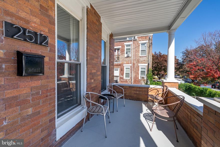 Welcome to 2512 Brookfield Avenue, a gorgeously renovated 3 bedroom, 2.5 bath end-unit rowhome in the heart Reservoir Hill.

Inside, original parquet floors set the tone for a home that blends historic detail with modern updates. The spacious and bright living and dining rooms flow seamlessly into a chef’s kitchen outfitted with stainless steel appliances. Upstairs, three bedrooms and two full baths include a rear bedroom with en suite bath and private balcony. The lower level, spanning the full footprint of the home, features a half bath, laundry, and flexible space for work or recreation.

With more than 2,500 square feet, this home offers character, comfort, and convenience near Druid Hill Park, The Maryland Zoo, Wyman Park, and more.