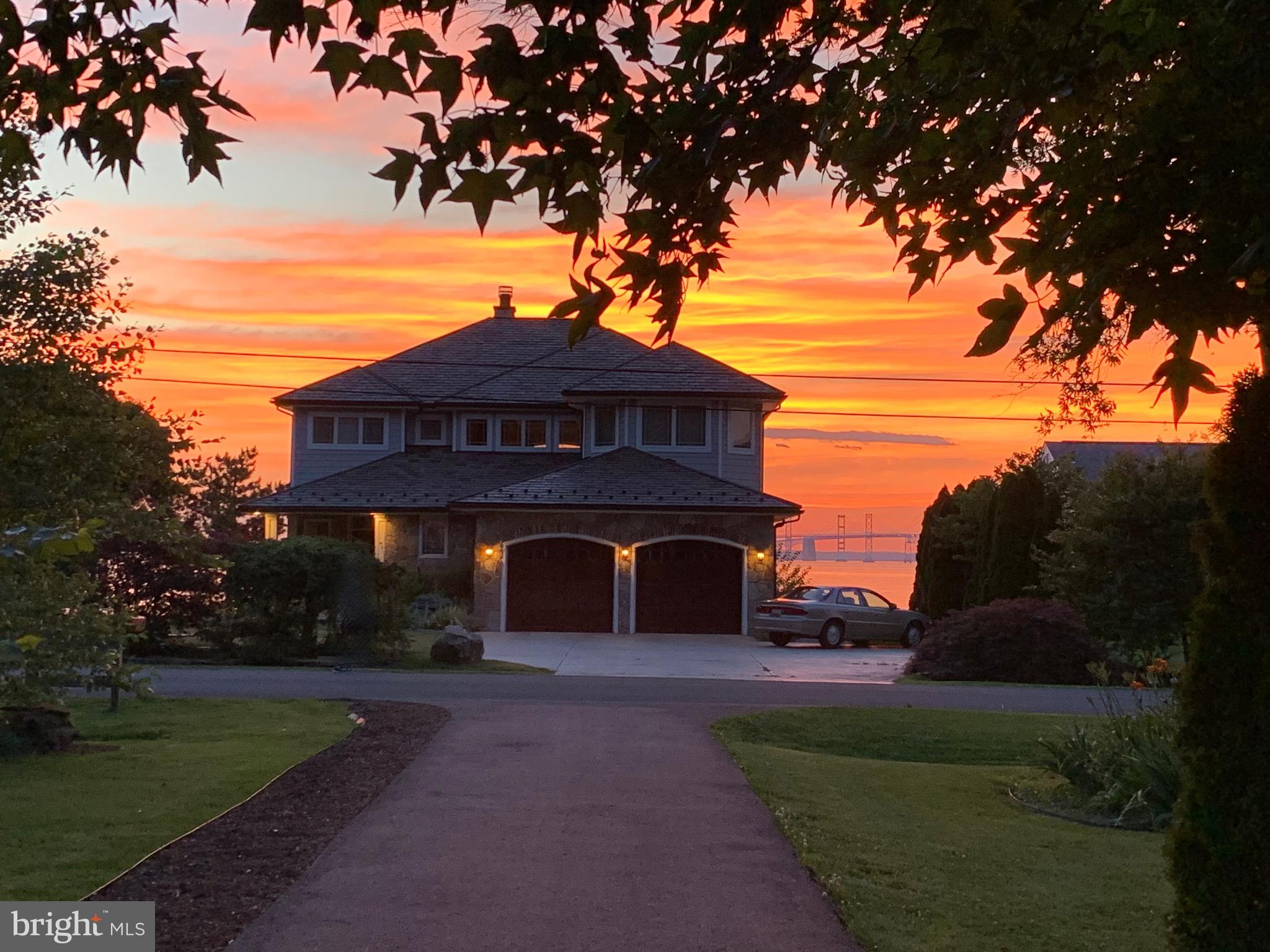 Don’t miss out on this custom built house right on the Chesepeake Bay! The beautiful home is situated on an elevated waterfront lot overlooking the Chesepeake Bay, capturing amazing sunsets! This home was engineered to support it’s slate roof, 9 foot ceilings, and 19foot ceilings in the living room! This home was built with purpose! The layout and large windows provide views of the water from almost every direction. This home boasts a custom built kitchen, with stainless steel Viking appliances, marble and granite in guest bathroom, travertine and marble in the master, Brazilian cherry hardwood and Ipe decking! This home is built to last. With an oversized 2 car garage you will notice that there wasn’t a detail missed, for example copper gutters!! The lower level is fully finished and offers all amenities for entertaining. Walk right out of the lower level to enjoy your Pennsylvania blue stone patio. Walk from your secured shoreline to your pier to take the boat or jet ski out or just stop and take everything in. If you are a buyer who knows great taste this house is priced to sell. Professional Photos to come April 3rd